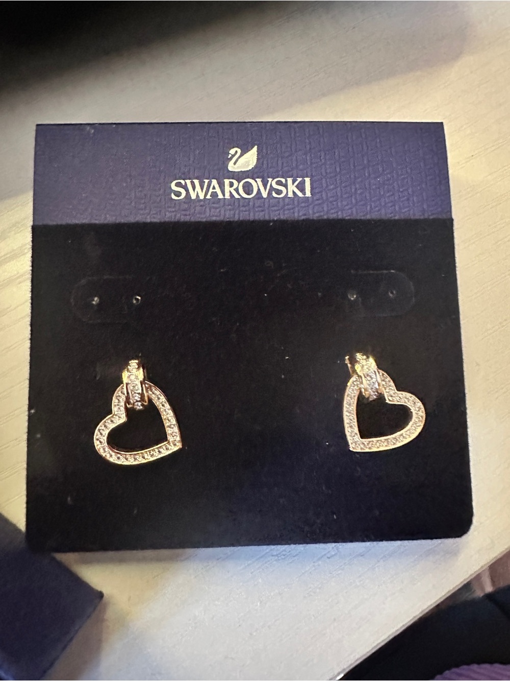 Swarovski Rose Gold Open Heart Crystal Set 
PRICE IS FIRM